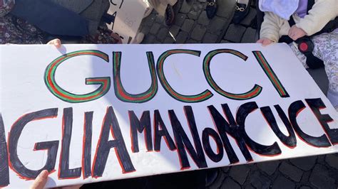 protesta contro gucci|Gucci employees strike: What's at stake for the Italian  .